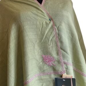 Hand embroidered Zari/Tilla Silk Stole